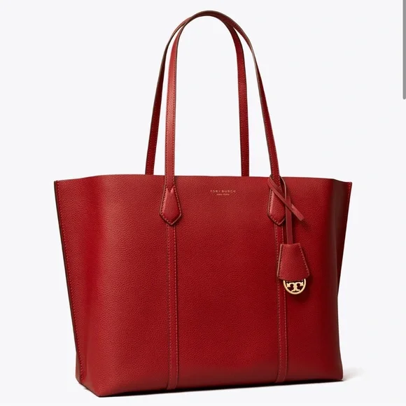 NWT Tory Burch Leather PERRY TRIPLE COMPARTMENT TOTE BAG NEW With tag dust bag - Picture 1 of 10